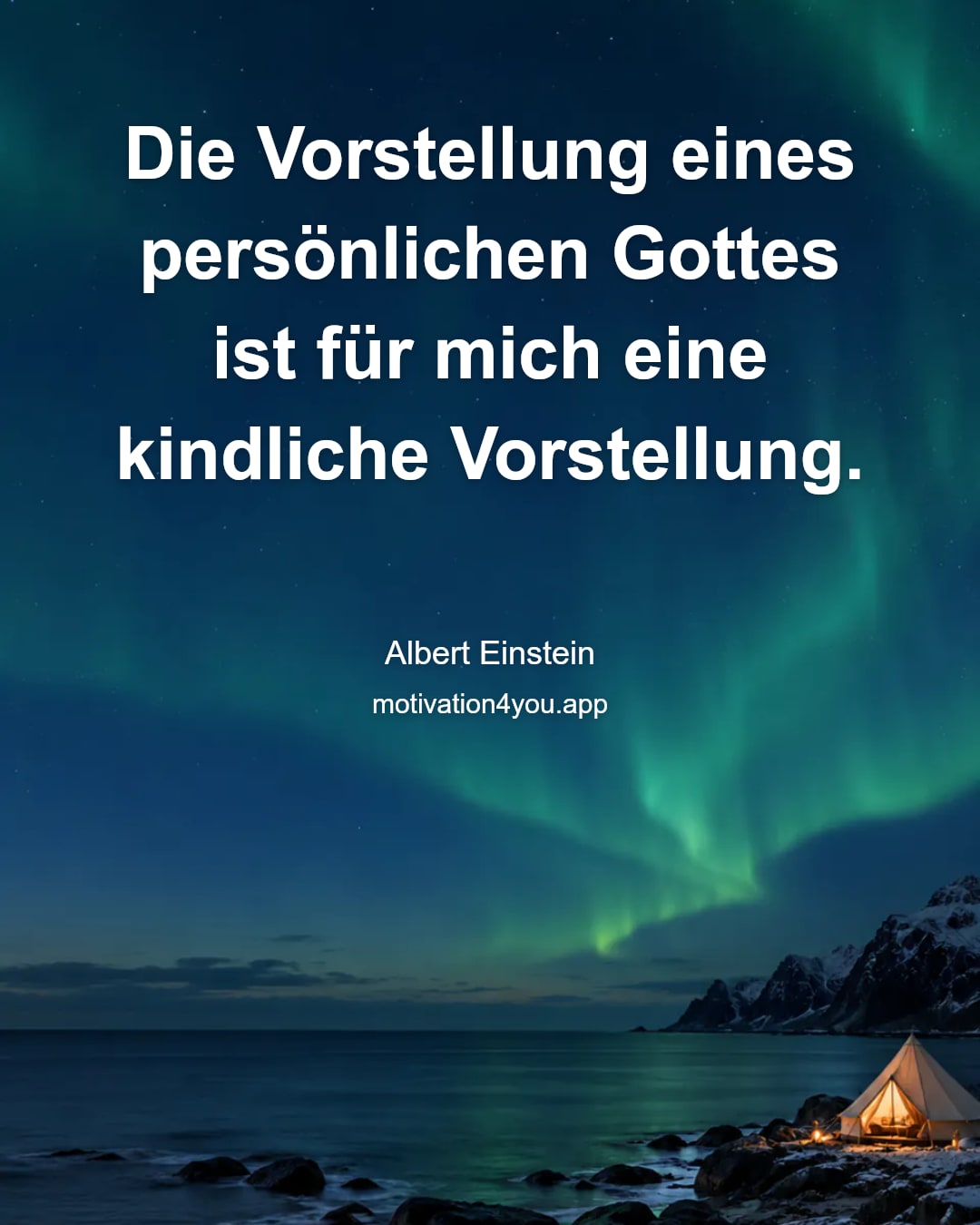 Die Vorstellung eines persönlichen Gottes ist für mich eine kindliche Vorstellung.