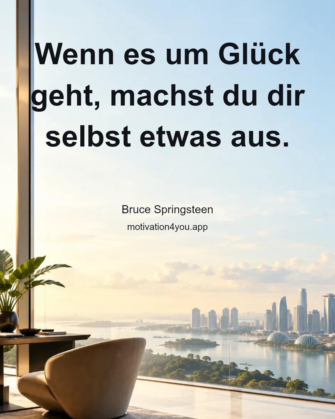 Wenn es um Glück geht, machst du dir selbst etwas aus.