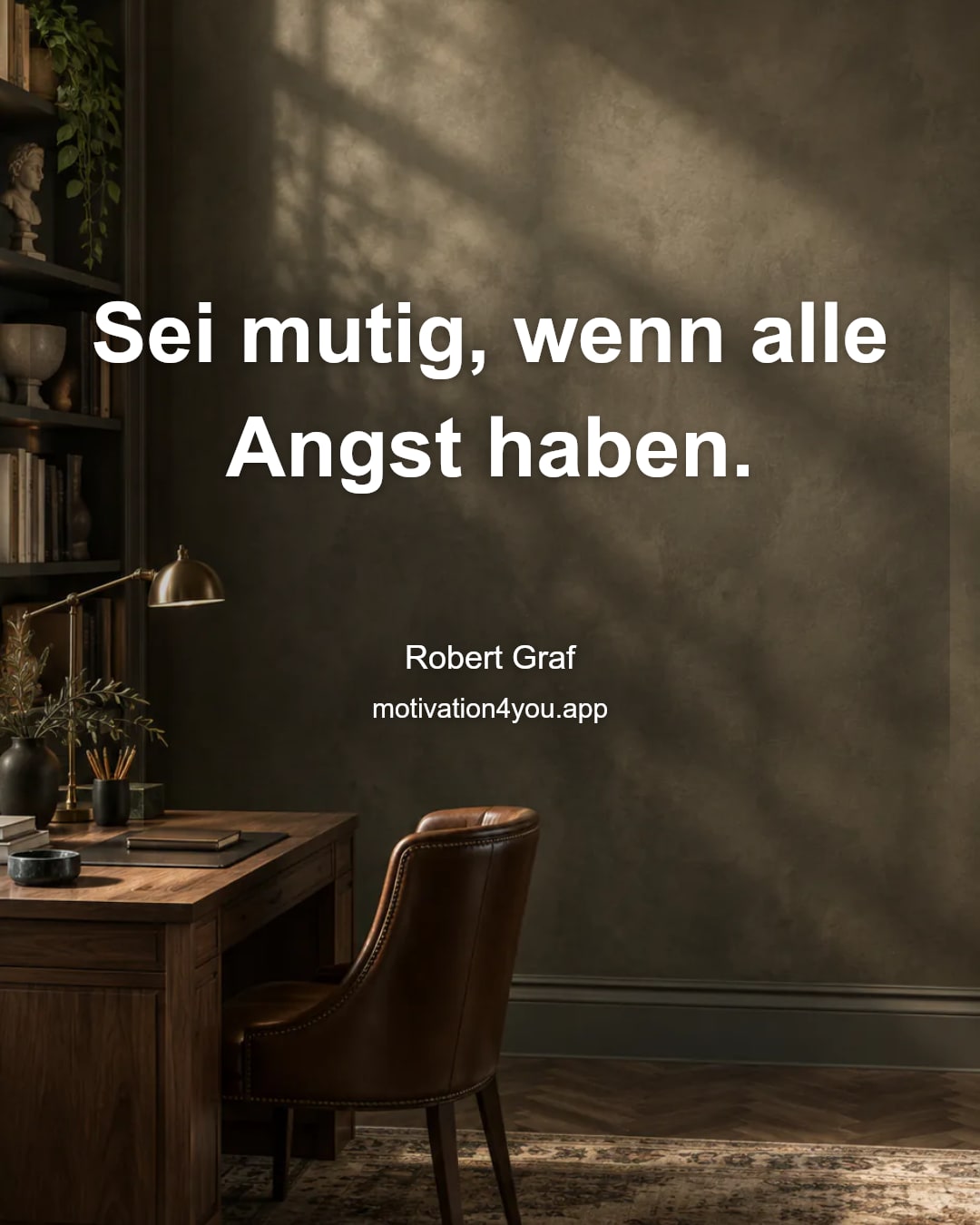Sei mutig, wenn alle Angst haben.