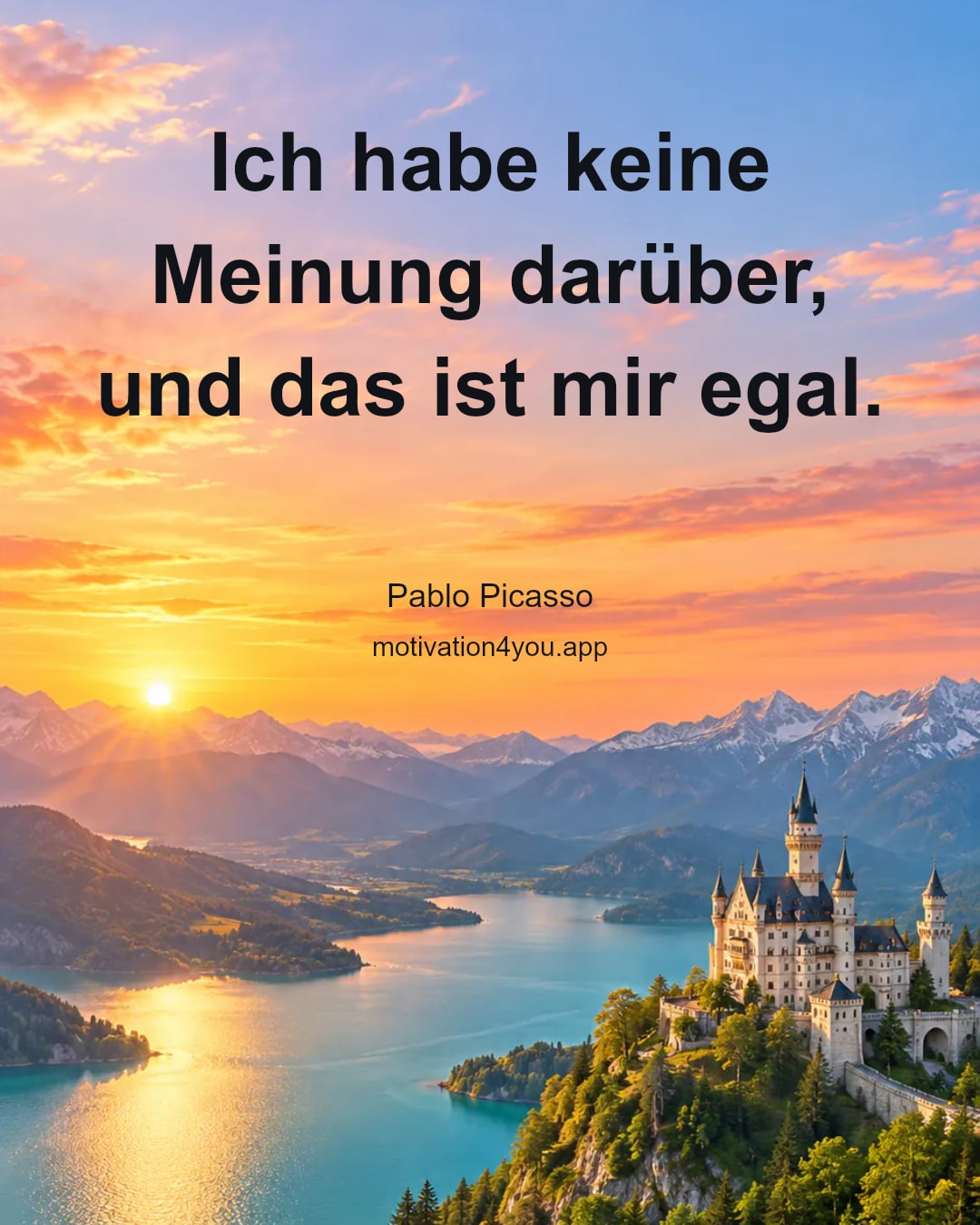 Ich habe keine Meinung darüber, und das ist mir egal.