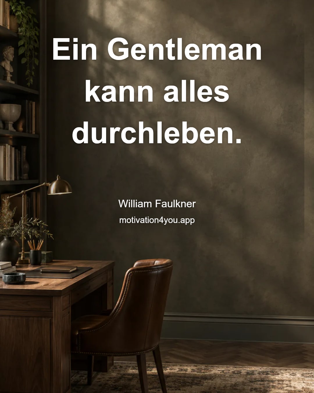 Ein Gentleman kann alles durchleben.
