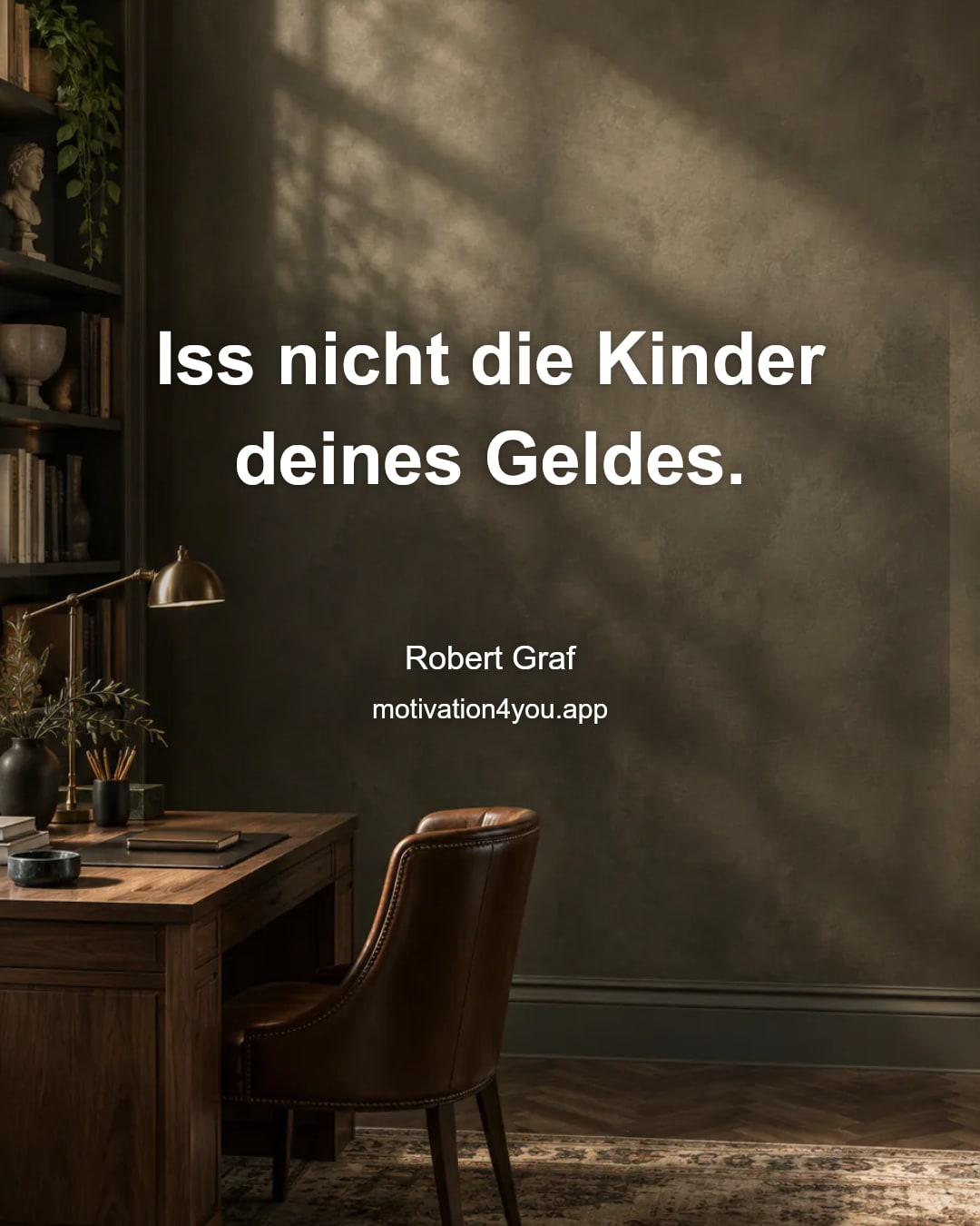 Iss nicht die Kinder deines Geldes.