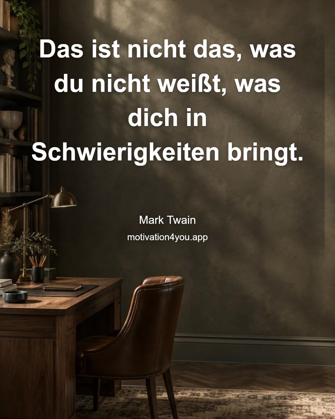 Das ist nicht das, was du nicht weißt, was dich in Schwierigkeiten bringt.