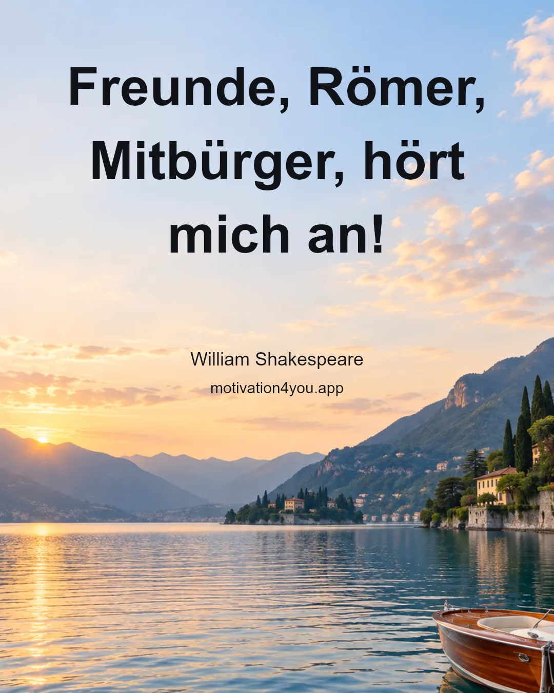 Freunde, Römer, Mitbürger, hört mich an!