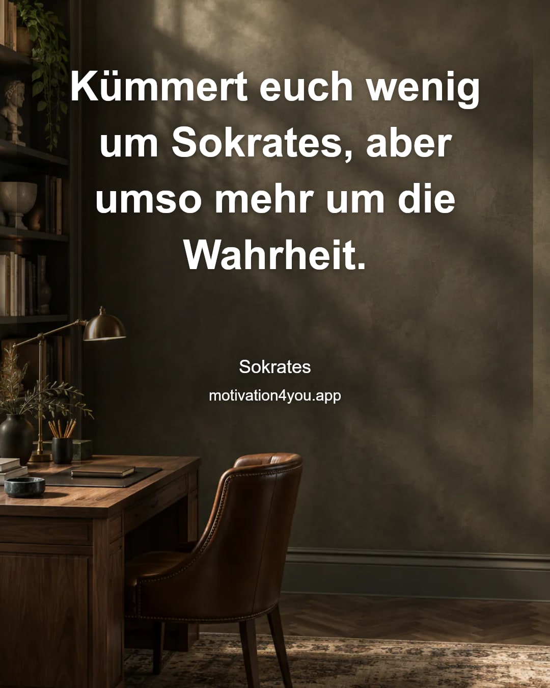 Kümmert euch wenig um Sokrates, aber umso mehr um die Wahrheit.