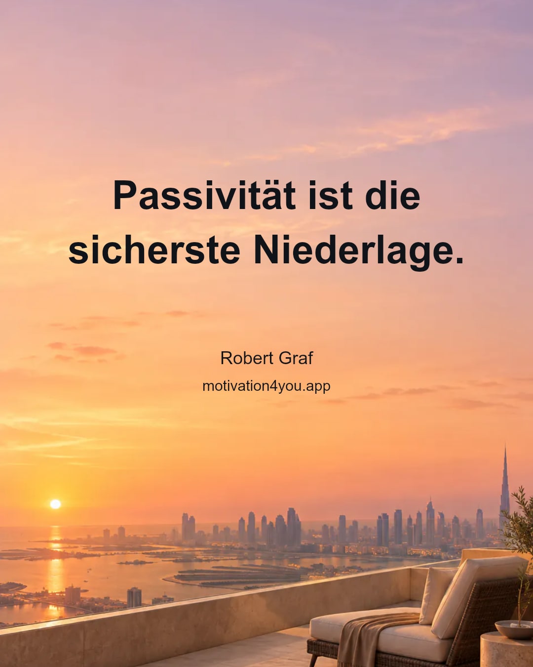 Passivität ist die sicherste Niederlage.