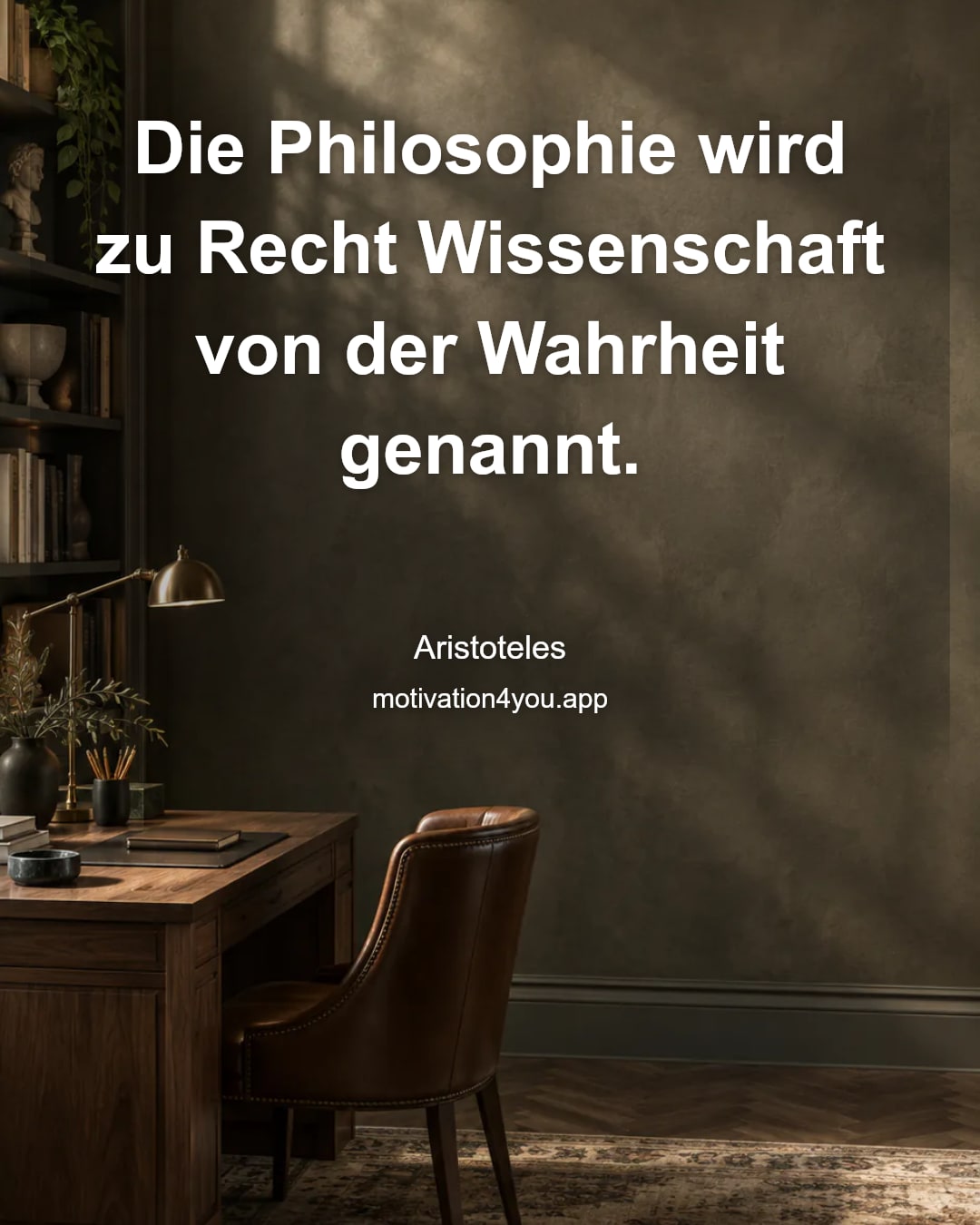 Die Philosophie wird zu Recht Wissenschaft von der Wahrheit genannt.