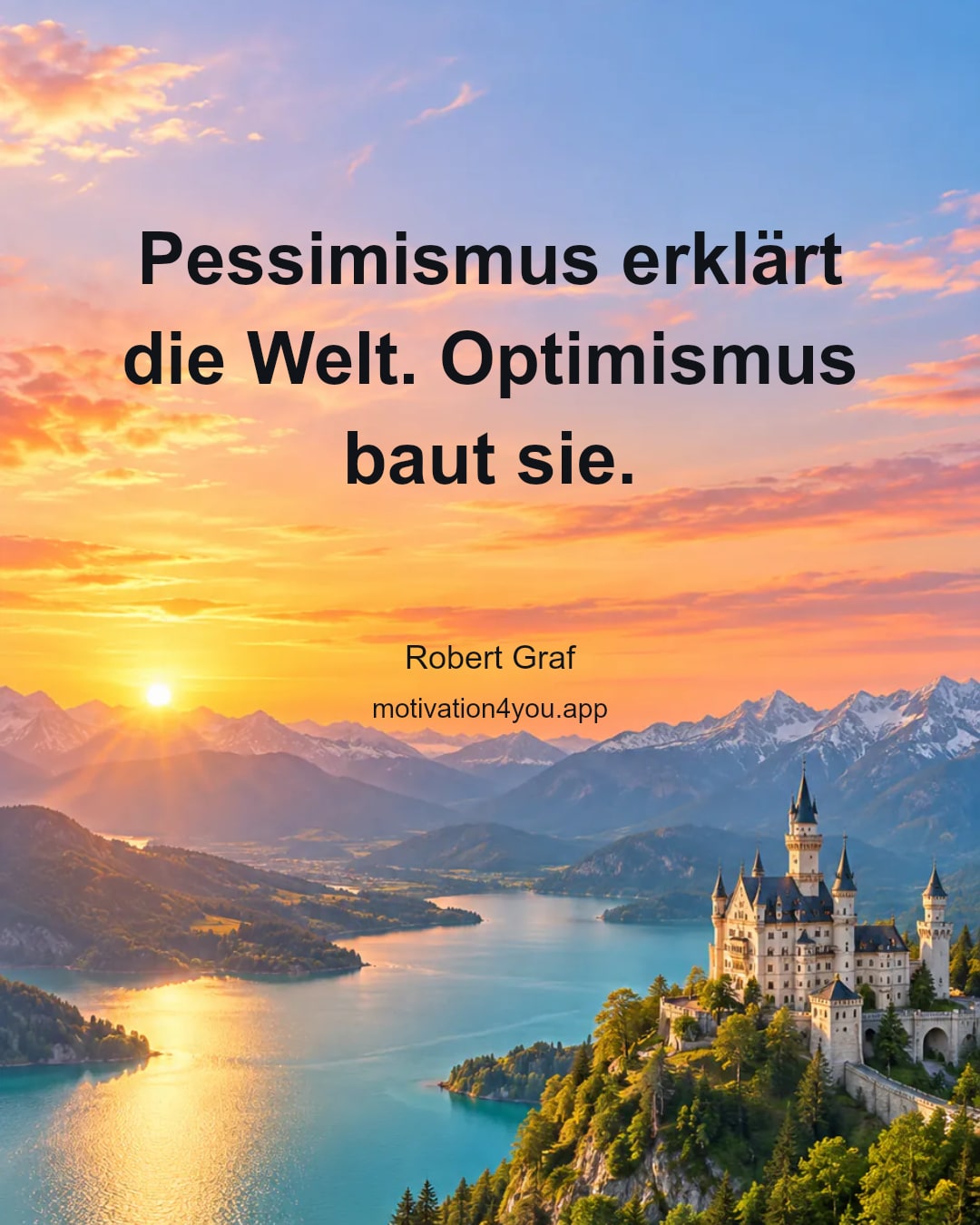 Pessimismus erklärt die Welt. Optimismus baut sie.