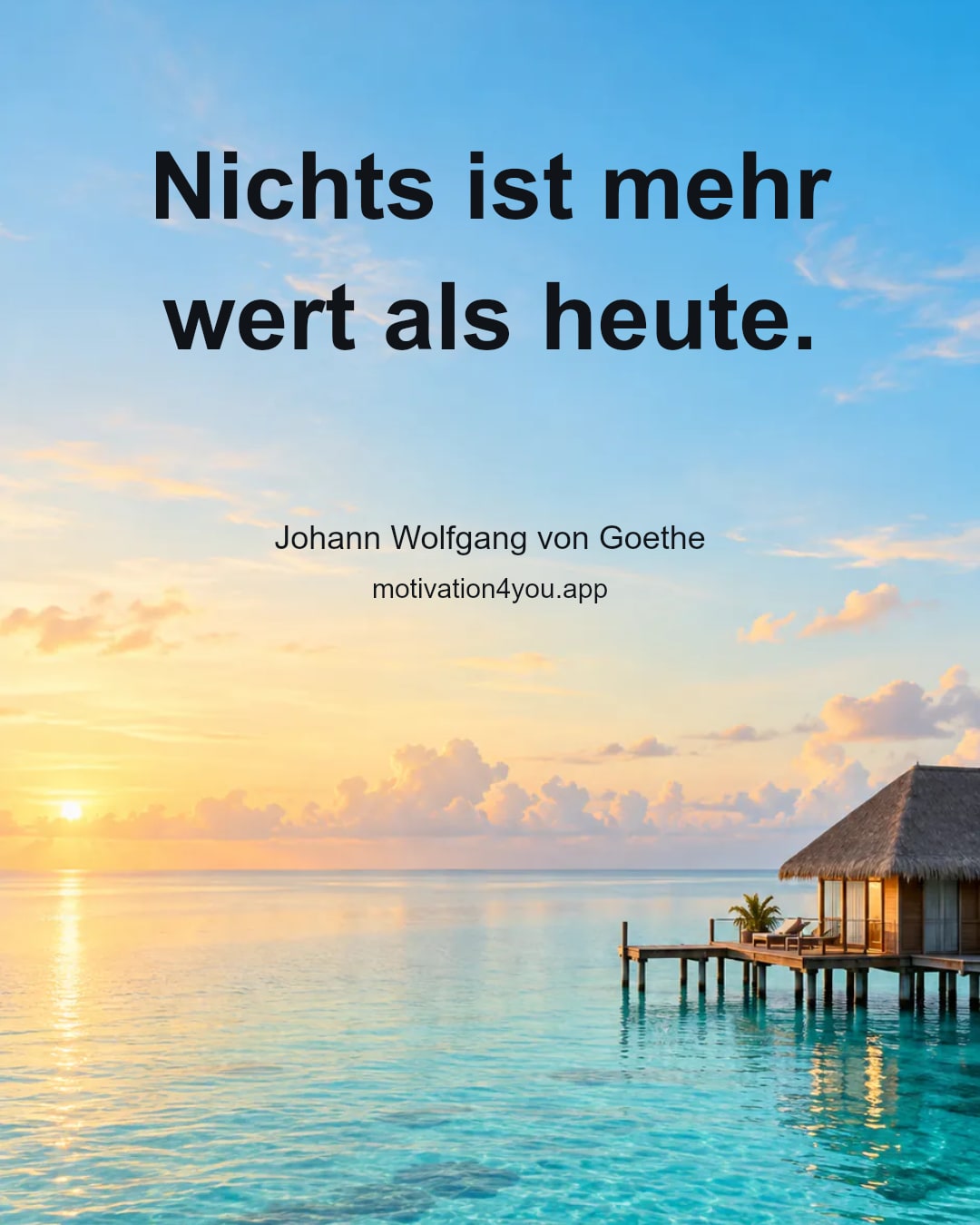 Nichts ist mehr wert als heute.