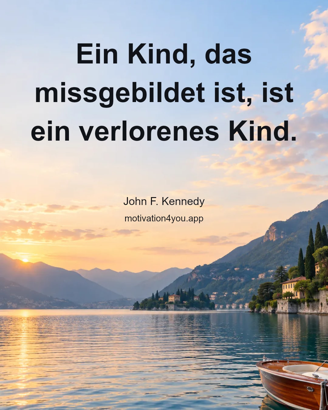 Ein Kind, das missgebildet ist, ist ein verlorenes Kind.