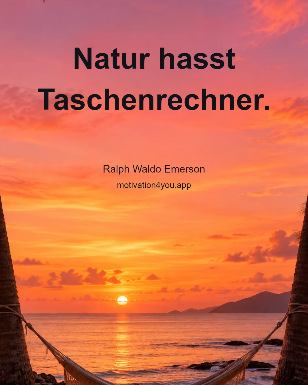 Natur hasst Taschenrechner.