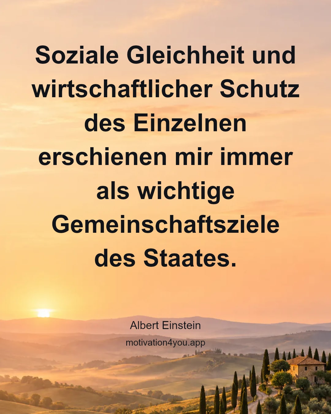 Soziale Gleichheit und wirtschaftlicher Schutz des Einzelnen erschienen mir immer als wichtige Gemeinschaftsziele des Staates.