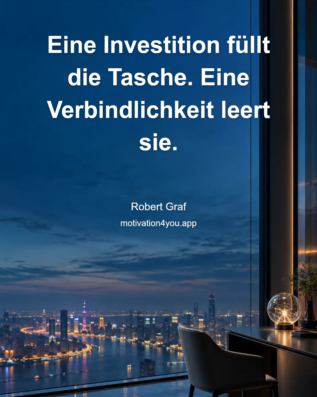 Eine Investition füllt die Tasche. Eine Verbindlichkeit leert sie.