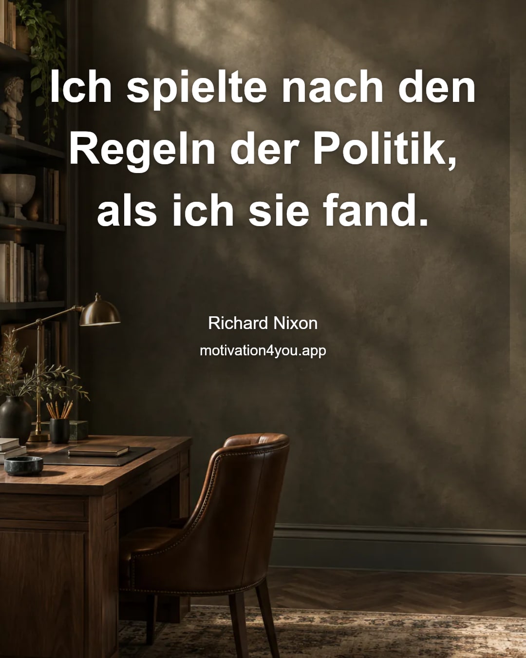 Ich spielte nach den Regeln der Politik, als ich sie fand.