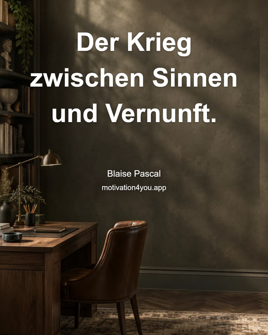 Der Krieg zwischen Sinnen und Vernunft.