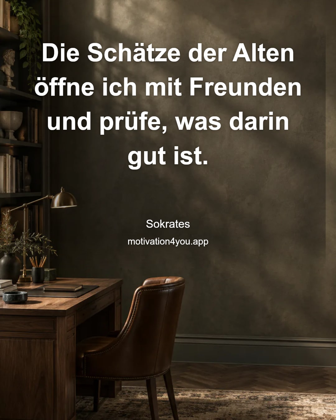 Die Schätze der Alten öffne ich mit Freunden und prüfe, was darin gut ist.
