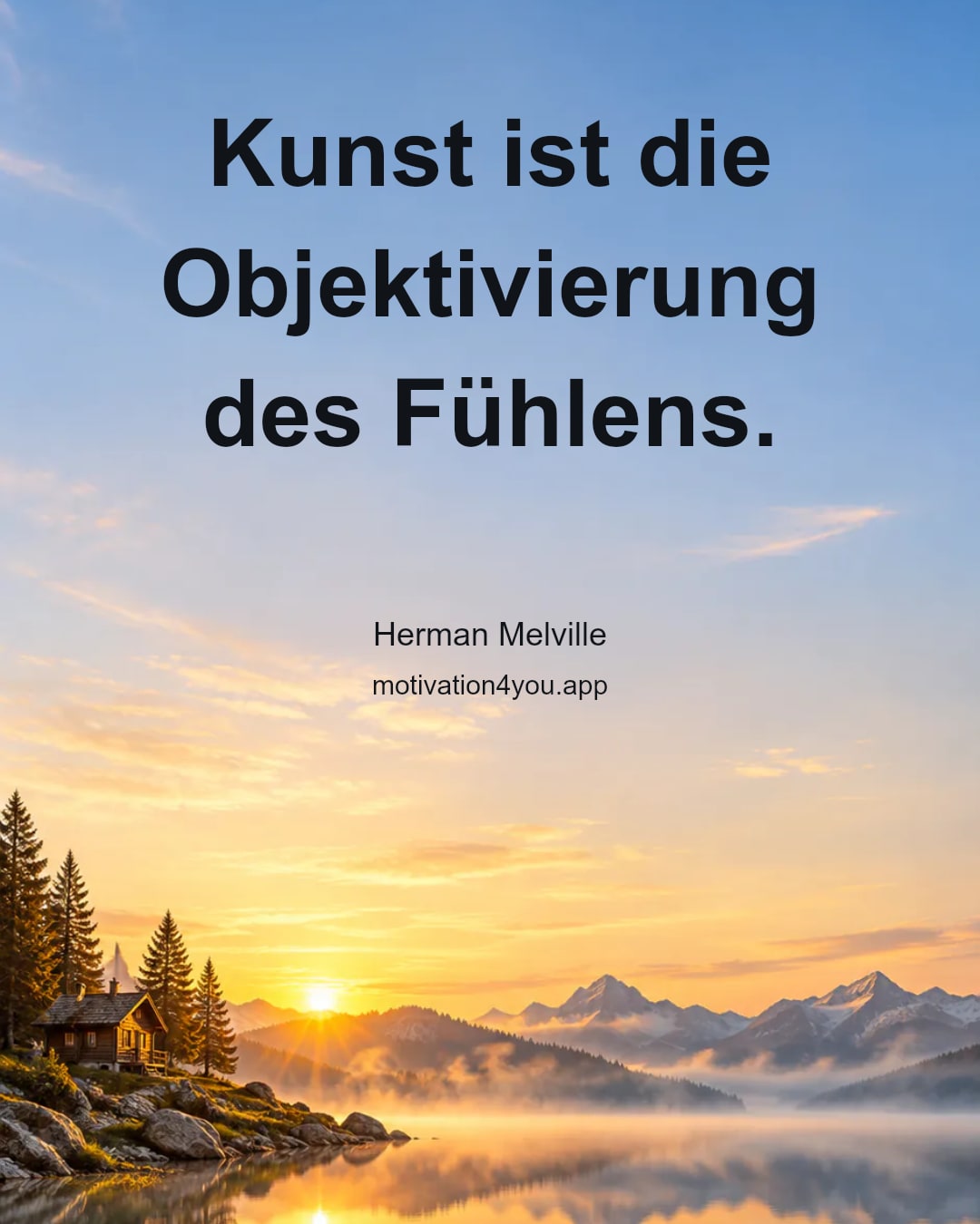 Kunst ist die Objektivierung des Fühlens.