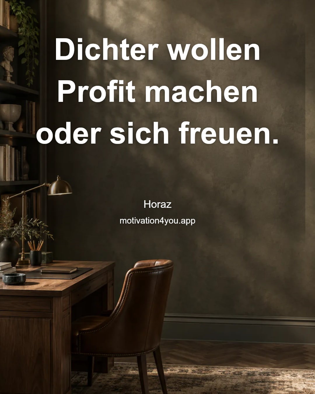 Dichter wollen Profit machen oder sich freuen.