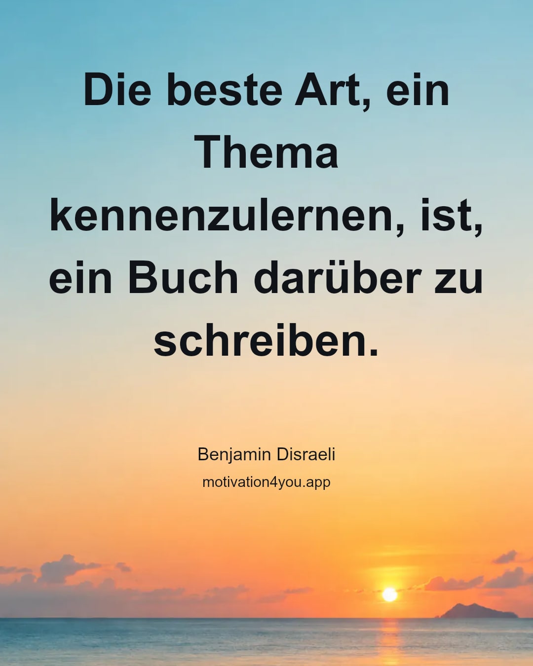 Die beste Art, ein Thema kennenzulernen, ist, ein Buch darüber zu schreiben.