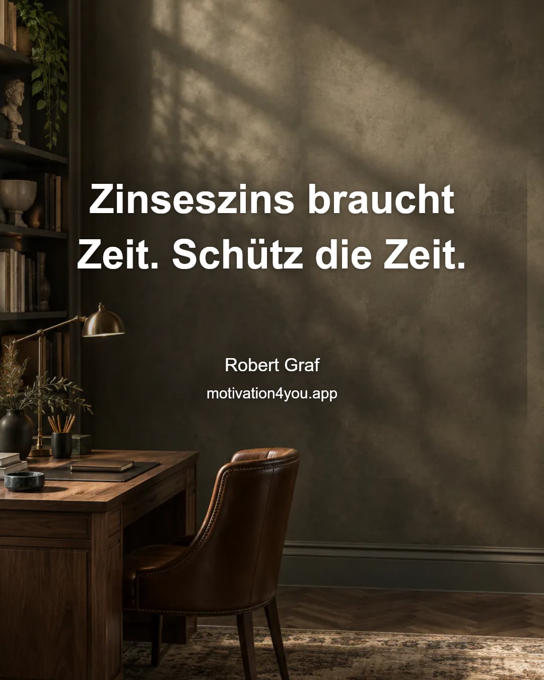 Zinseszins braucht Zeit. Schütz die Zeit.
