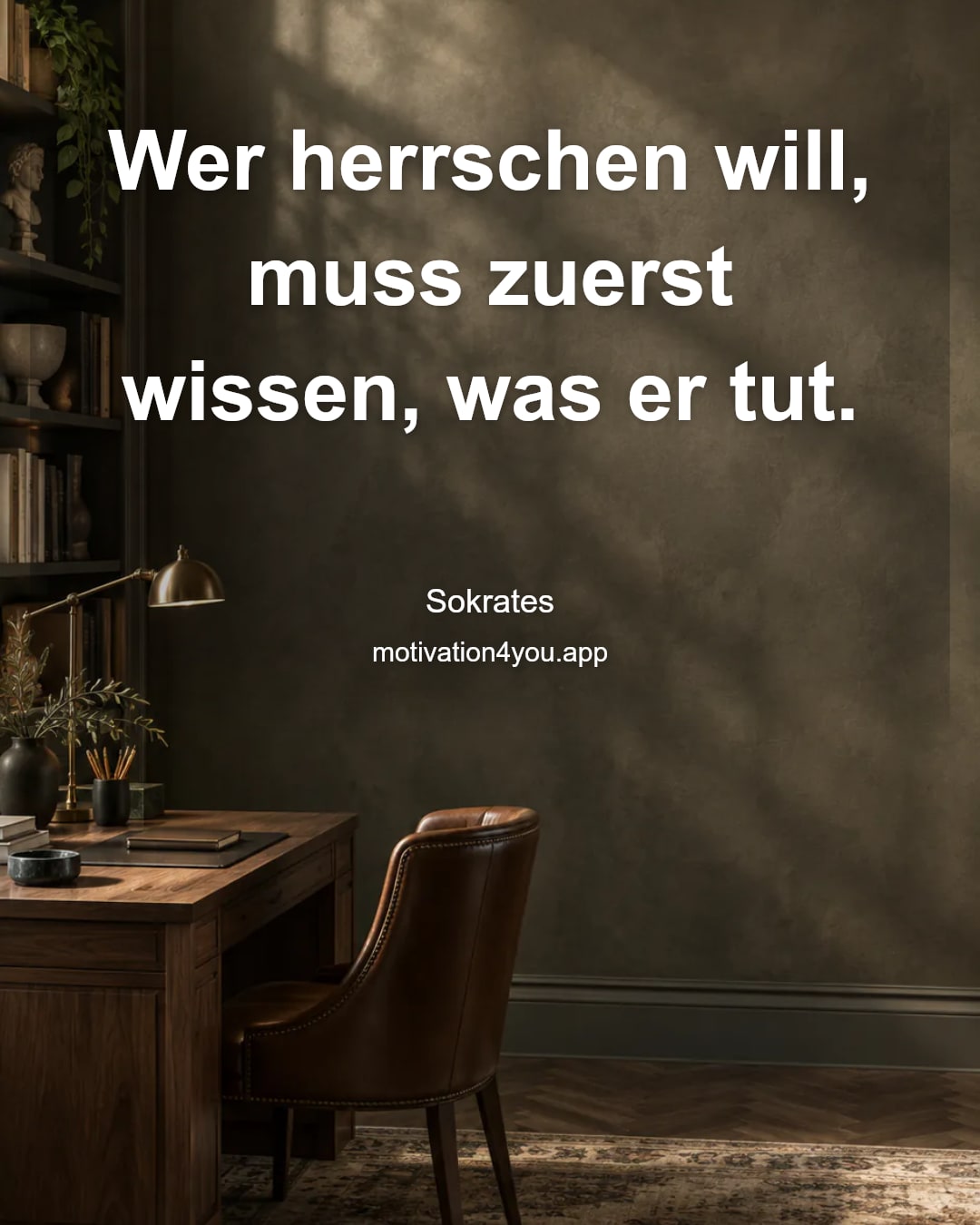 Wer herrschen will, muss zuerst wissen, was er tut.