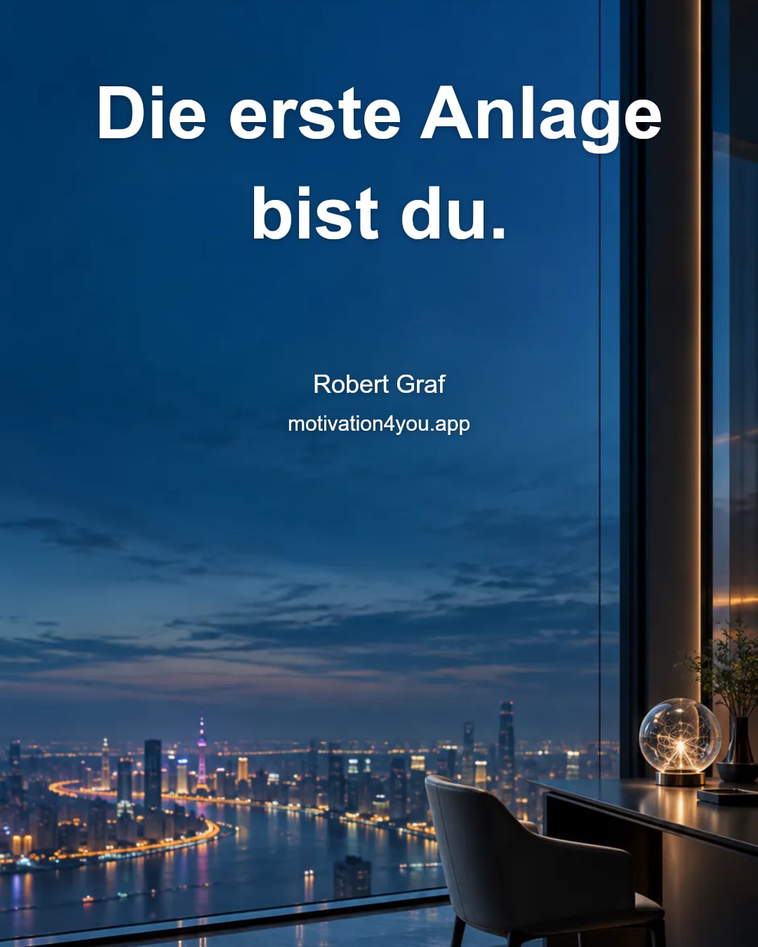 Die erste Anlage bist du.