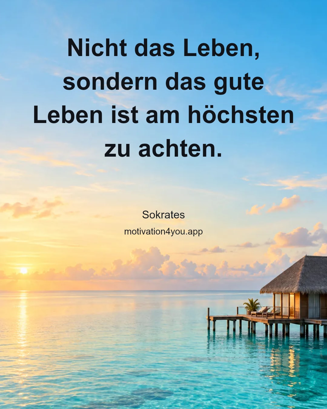 Nicht das Leben, sondern das gute Leben ist am höchsten zu achten.