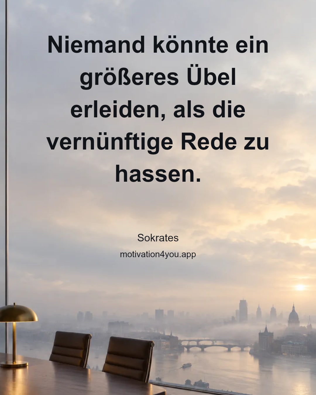 Niemand könnte ein größeres Übel erleiden, als die vernünftige Rede zu hassen.