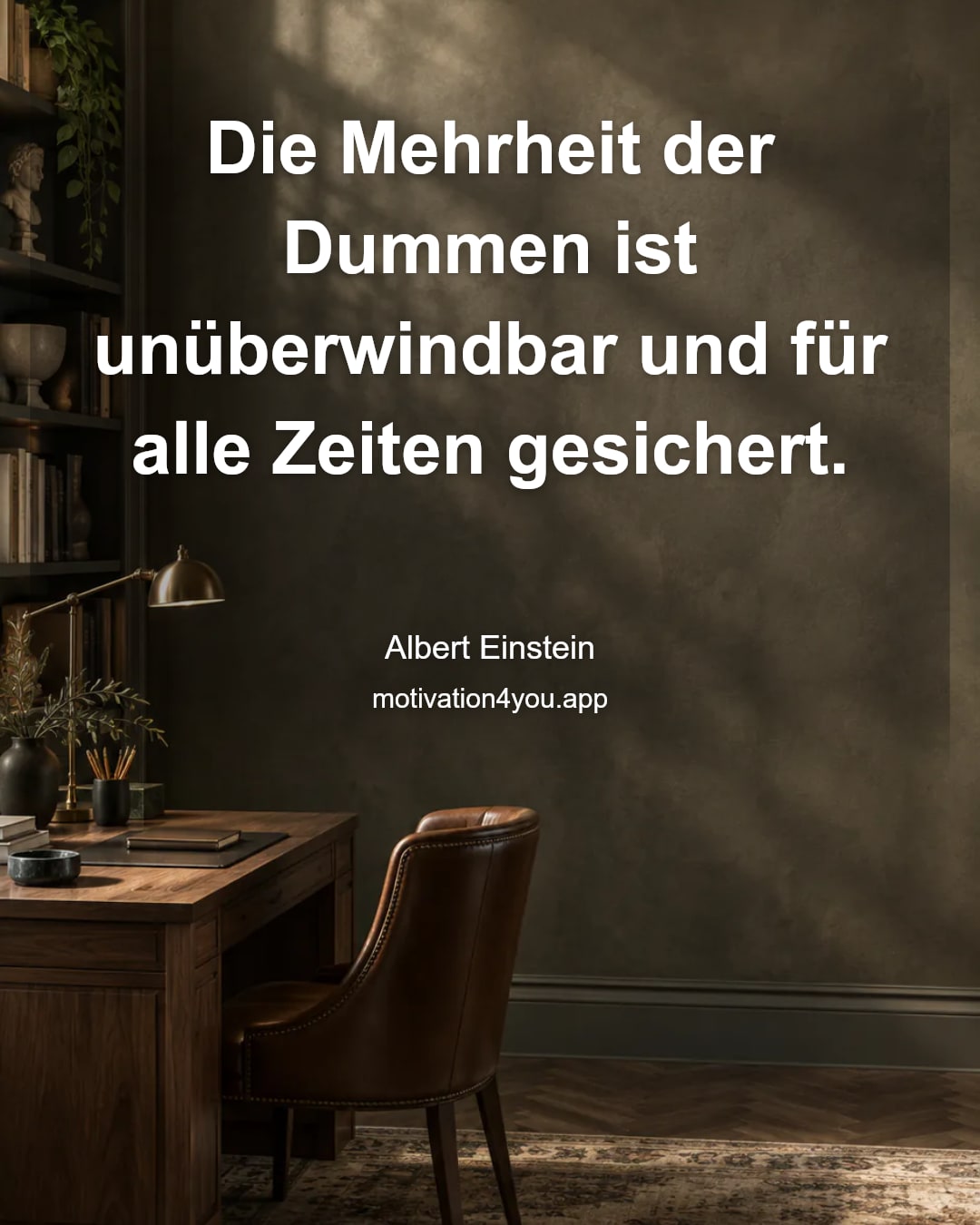 Die Mehrheit der Dummen ist unüberwindbar und für alle Zeiten gesichert.