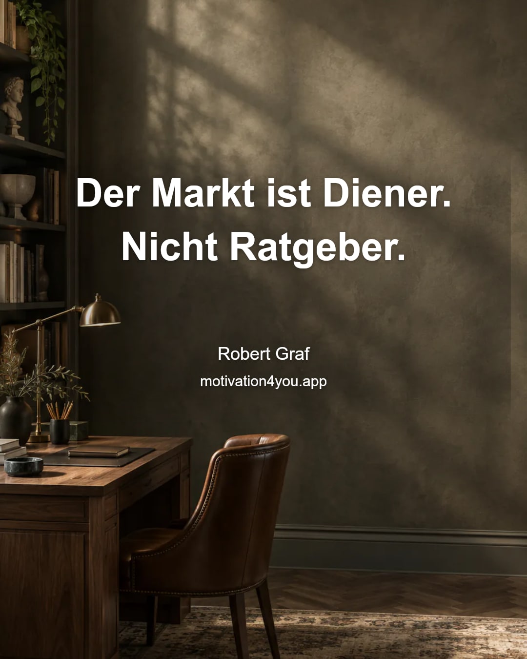 Der Markt ist Diener. Nicht Ratgeber.