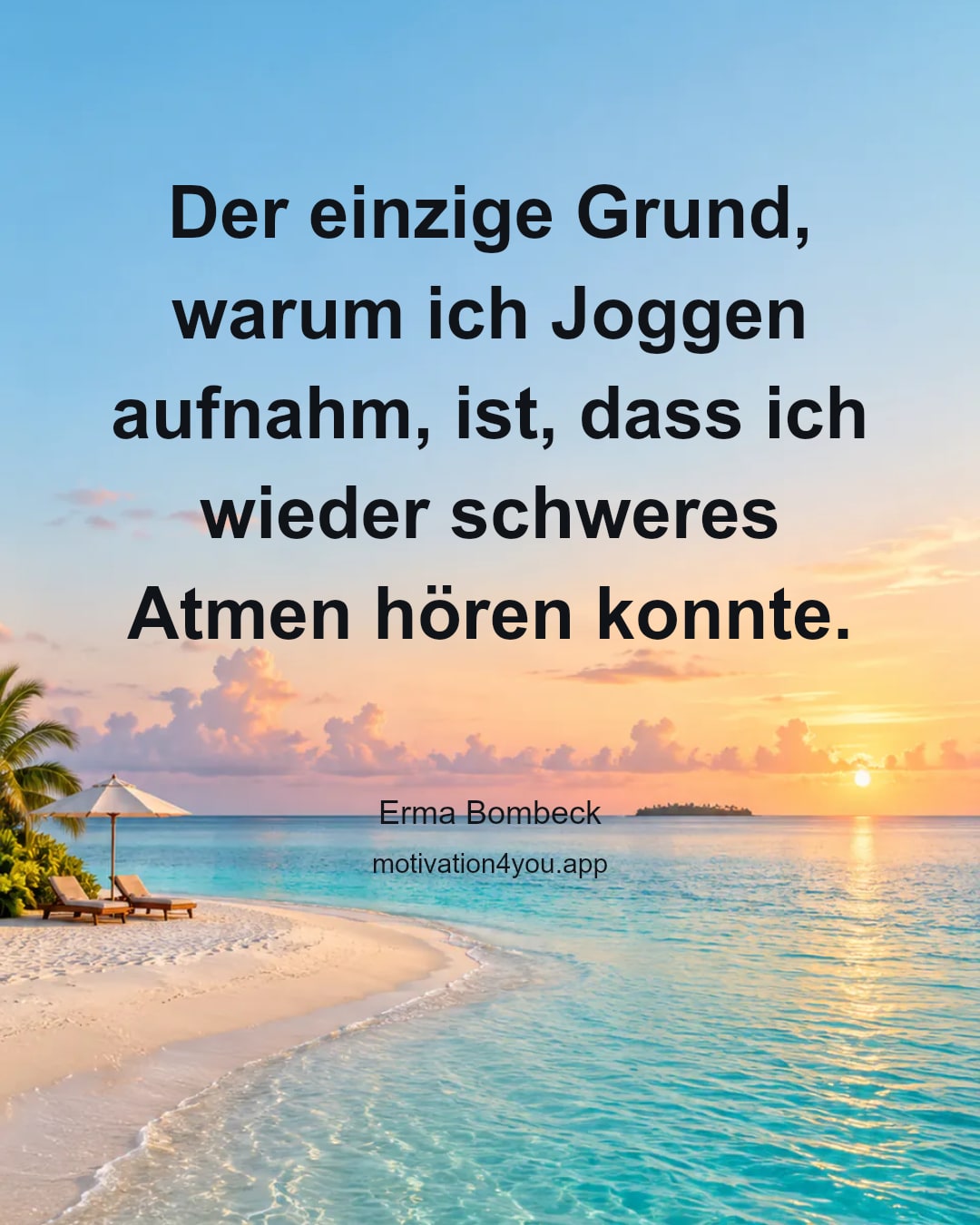 Der einzige Grund, warum ich Joggen aufnahm, ist, dass ich wieder schweres Atmen hören konnte.
