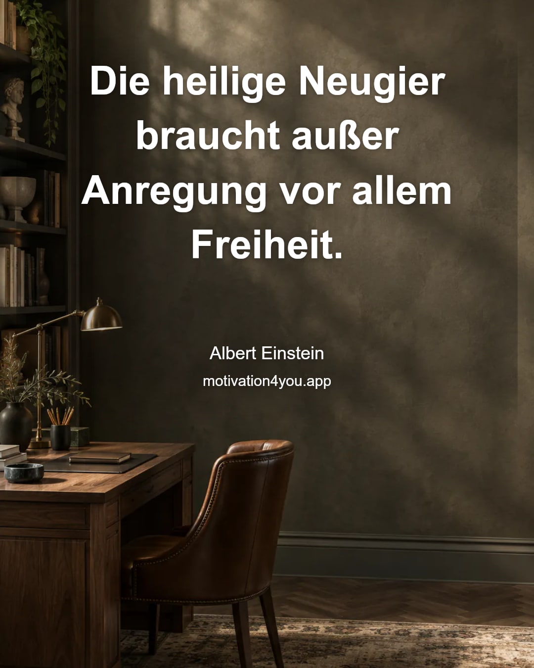 Die heilige Neugier braucht außer Anregung vor allem Freiheit.