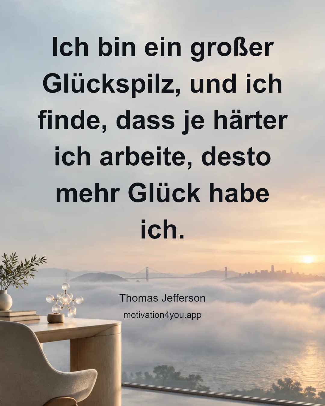 Ich bin ein großer Glückspilz, und ich finde, dass je härter ich arbeite, desto mehr Glück habe ich.
